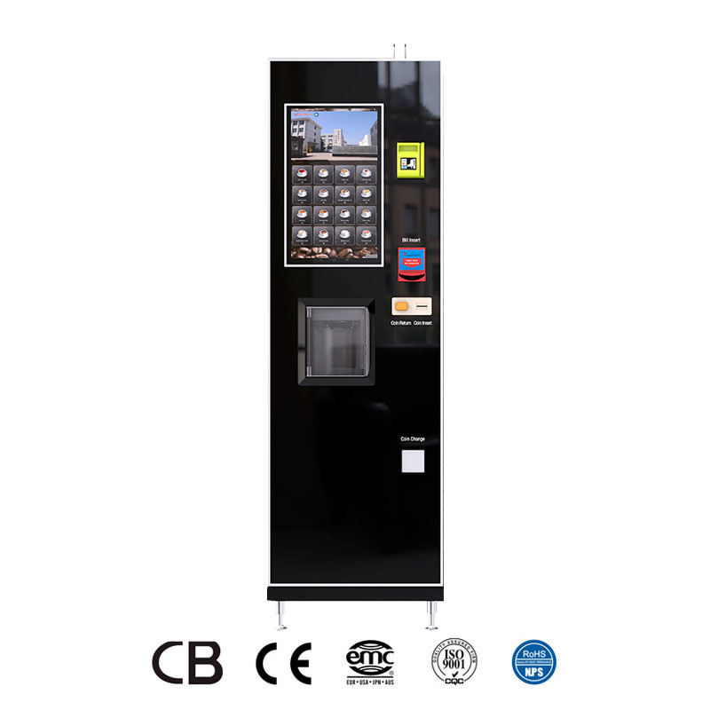 Máy bán cà phê nóng, lạnh, các loại nước trái cây với màn hình cảm ứng