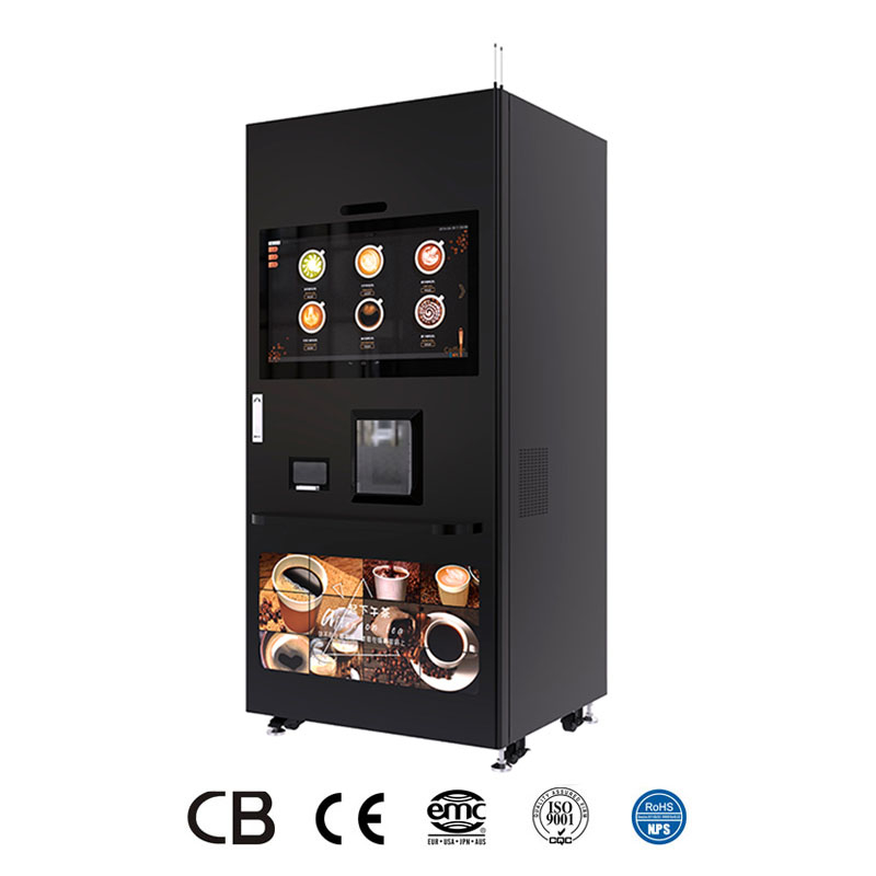 Máy bán cà phê nóng, lạnh, các loại nước trái cây, trà sữa và làm nước đá tự động với màn hình cảm ứng