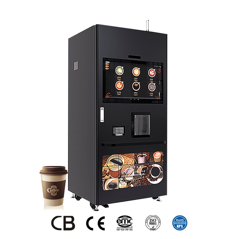 Máy bán cà phê nóng, lạnh, các loại nước trái cây, trà sữa và làm nước đá tự động với màn hình cảm ứng