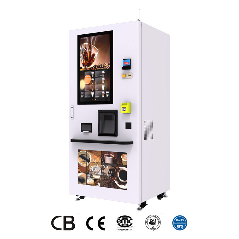 Máy bán cà phê nóng, lạnh, các loại nước trái cây, trà sữa và làm nước đá tự động với màn hình cảm ứng