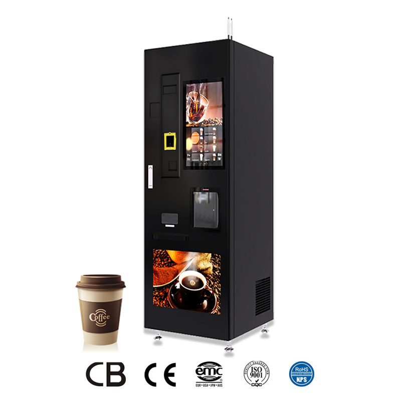 Máy bán cà phê nóng, lạnh, các loại nước trái cây, trà sữa và làm nước đá tự động với màn hình cảm ứng