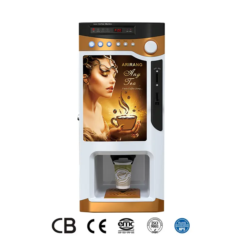 Coin vận hành máy Vendo trộn sẵn với Cup tự động